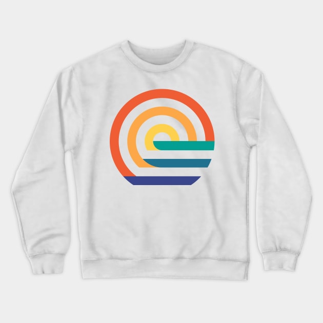 Sunset geometric vacation Crewneck Sweatshirt by soycarola